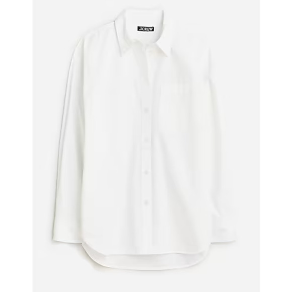 NWT J. Crew Etienne Oversized Oxford Shirt M White Blouse Top BY733 J.Crew - Picture 6 of 7